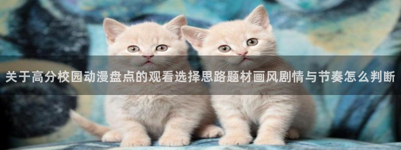 运动动漫：关于高分校园动漫盘点的观看选择思路题材画风剧情与节奏怎么判断