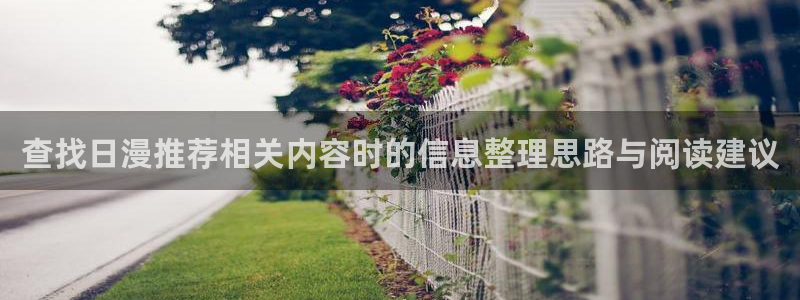 奇幻动漫：查找日漫推荐相关内容时的信息整理思路与阅读建议